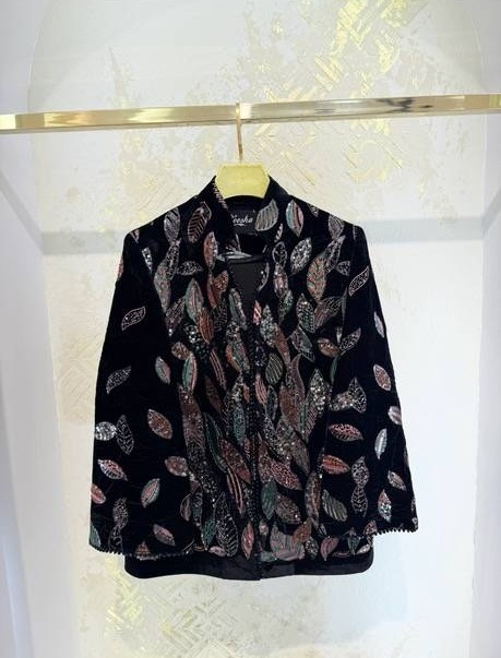 کت مخمل برگی زمینه